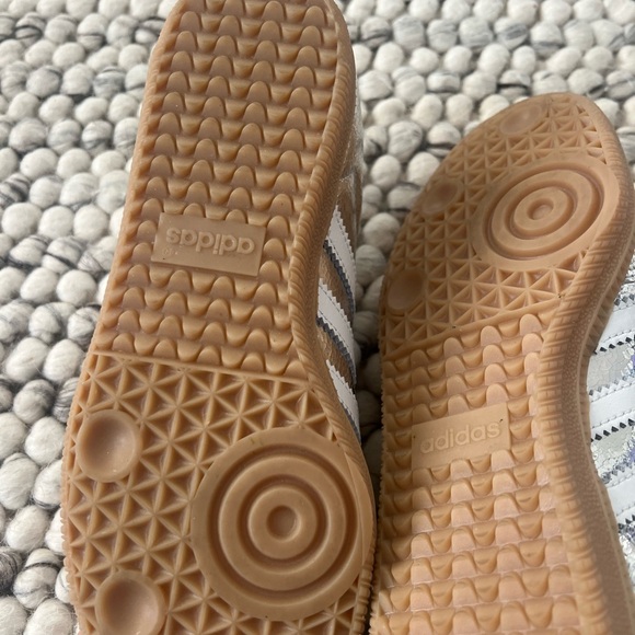 Adidas OG samba cracked leather silver sneakers size 6 - Picture 6 of 7